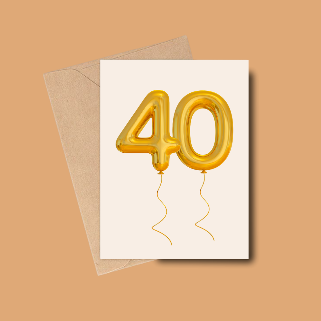 Balloon Number Greeting Cards